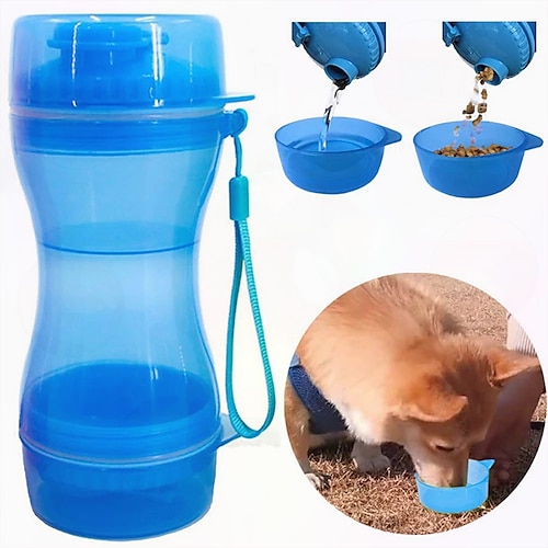 

copo de água para animais de estimação garrafa de água portátil para viagens ao ar livre copo de água e grãos copo portátil de uso duplo garrafa para beber para gatos e cães