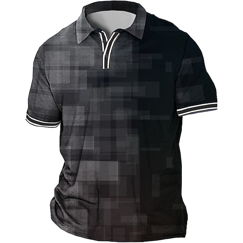 

Per uomo Plus Size POLO Grande e alto Stampe astratte Collo ripiegabile Manica corta Primavera estate Sportivo Di tendenza Streetwear Originale Esterno Strada Top