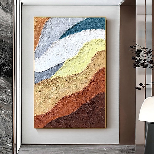 

Handmade Hand Painted Oil Painting Wall Modern Abstract Painting Pattle Knife Art Canvas Painting Home Decoration Decor Rolled Canvas No Frame Unstretched