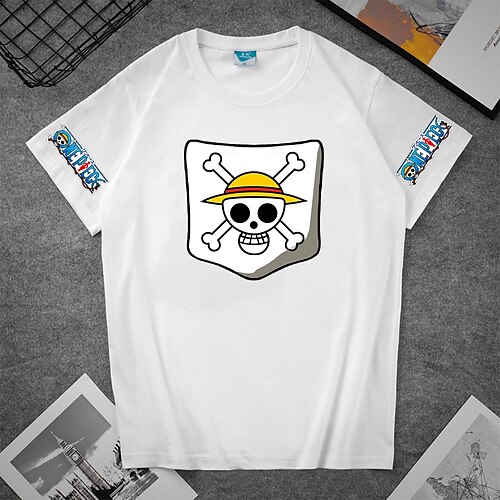 

One Piece Monkey D. Luffy Roronoa Zoro T-skjorte Trykt mønster Klassisk Gate stil T-Trøye Til Herre Dame Unisex Voksne Varmstempling 100% Polyester Fritid / hverdag