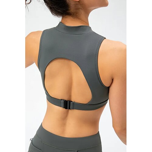 

Femme Soutien Important Soutien-Gorges de Sport Soutien-gorge Zip sur le devant Fermoir arrière Brassière Rembourré Aptitude Exercice Physique Fonctionnement à Maintien Supérieur Doux Résistant aux