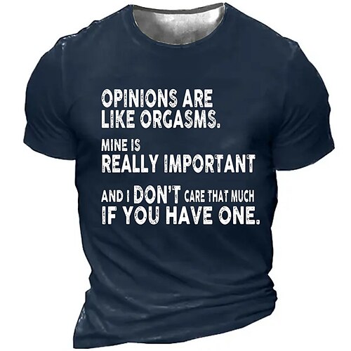 

Herre T-shirt T-Shirts Grafisk Bogstaver Rund hals Tøj 3D-udskrivning udendørs Afslappet Kortærmet Trykt mønster Årgang Mode Designer
