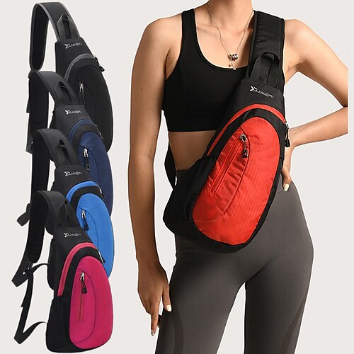 

Waist Bag / Waist pack Daypack Hiking Sling Backpack Pocket - Waterproof Portable Rain Waterproof Breathable Breathability Outdoor Fishing Hiking Climbing Beach Nylon Black Red Navy Blue