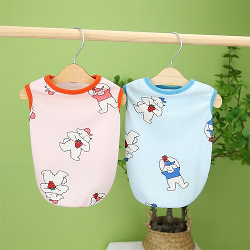 

Chien Chat Gilet Animal Adorable Doux Extérieur Quotidien Vêtements pour Chien Vêtements pour chiots Tenues De Chien Doux Rose Bleu Costume pour fille et garçon chien Polyester Coton XS S M L XL