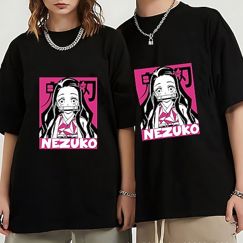 

Demon Slayer: Kimetsu no Yaiba Kamado Nezuko T-Shirt Estampado Clásico Estilo callejero Camiseta Para Hombre Mujer Unisexo Adulto Estampado en caliente 100% Poliéster Casual Diario