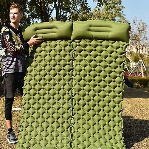 

Colchoneta hinchable con almohada Al aire libre Cámping Portátil Duradero TPU para Camping / Senderismo / Espeleología Al Aire Libre Azul cielo Azul Zafiro Pino verde