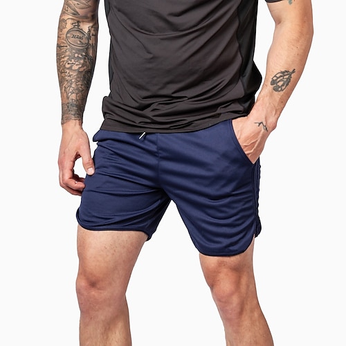 

Herre Træningsshorts Biker Shorts Sidelommer med telefonlomme Hurtigtørrende Yoga Løb Træning Shorts Vinrød Sort grå kant Sort khaki Spandex Sport Sportstøj Elastisk