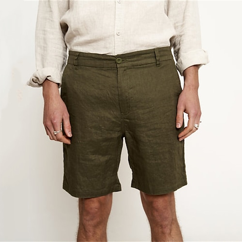 

Per uomo Pantaloncini Pantaloncini di lino Pantaloncini estivi Pantaloncini da spiaggia Liscio Traspirante Morbido Breve Informale Giornaliero Per eventi Misto cotone e lino Di tendenza Streetwear