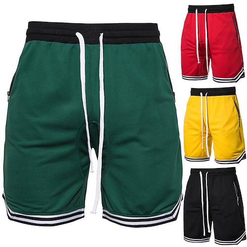 

Herren Sportliche Shorts Shorts Kurze Hosen Basketball-Shorts Lässige Shorts Kordelzug Elastische Taille Tasche mit Reißverschluss Patchwork Komfort Atmungsaktiv Outdoor Täglich Freizeit Sport