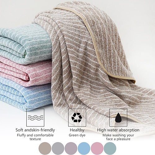 

Toalla de baño a rayas de lana de coral que absorbe el agua, compresa caliente de secado rápido, toalla de lavado para la cara, toalla de salón de belleza, barbería, toalla de algodón