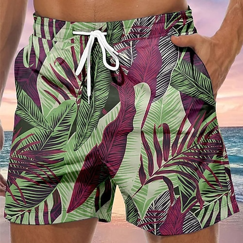 

Per uomo Pantaloncini da mare Boxer da mare Boxer da surf Pantaloncini da spiaggia A cordoncino con fodera in rete Vita elastica Pop art Albero di cocco Asciugatura rapida Breve Informale Giornaliero