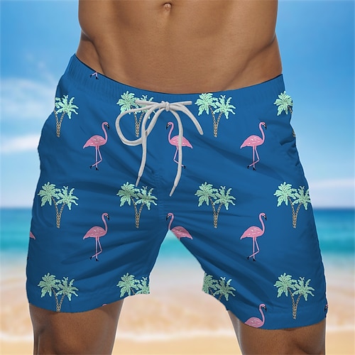 

Herre Surf shorts Badeshorts Sommer shorts Strandshorts Snørelukning med mesh-for Elastisk Talje Flamingo Grafiske tryk Hurtigtørrende Korte Afslappet Daglig Ferie Boheme Hawaiiansk Lyserød Marineblå