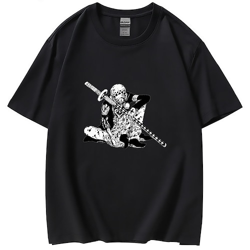 

One Piece Trafalgar Law T-shirt Print Classic Street Style T-shirt For Men's Women's Unisex Adults' Hot Stamping 100% Polyester Casual Daily