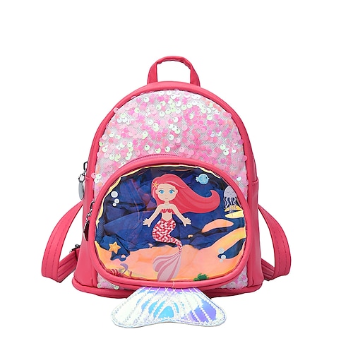 

Da ragazza zaino Mini zaino Giornaliero pelle sintetica Impermeabile Cerniera Argento Rosa Rosso