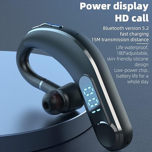 

iMosi M22 Freisprech-Telefon-Headset Ohrbügel Bluetooth 5.2 Wasserfest Sport Stereo für Apple Samsung Huawei Xiaomi MI Für den täglichen Einsatz Handy Büro Geschäft Reise Auto Motorrad