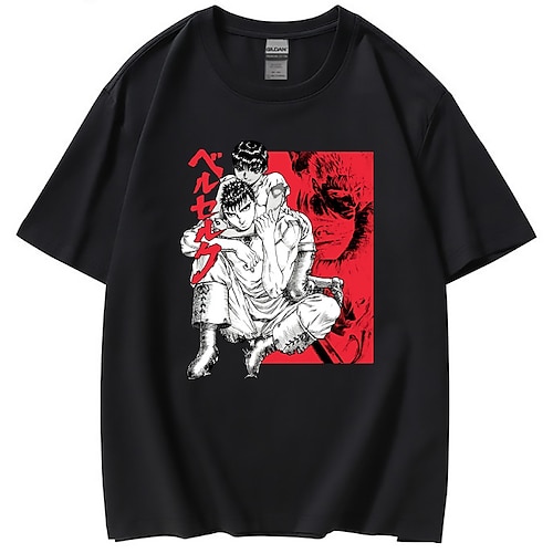 

Furioso Estômago Japonesa/Curta Imprimir Clássico Estilo de rua Camiseta Para Homens Mulheres Unisexo Adulto Hot Stamping 100% Poliéster Casual / Diário