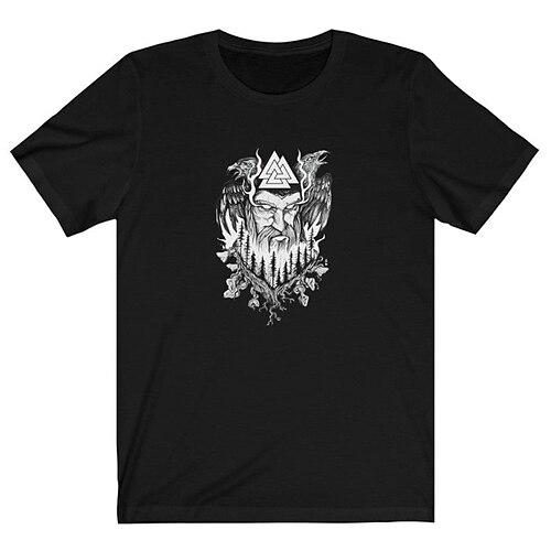 

Vikings Guerriers Manches Ajustées Animé Classique Style de rue Tee-shirt Pour Homme Femme Unisexe Adulte Estampage à chaud 100 % Polyester Casual Quotidien