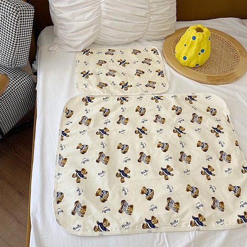 

Cute Bear Aunt Pad Dormitory Menstrual Pad Pure Cotton Washable Menstrual Period Leak-proof Urine-proof Mattress