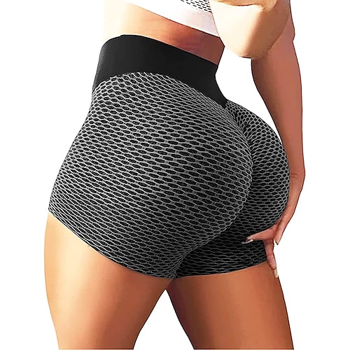 

Dame Yogashorts Sykkelshorts Kryss Rumpeløft Yoga & Danse Sko Trening Løp Shorts Svart Rød Blå Spandex sport Sportsklær Elastisk