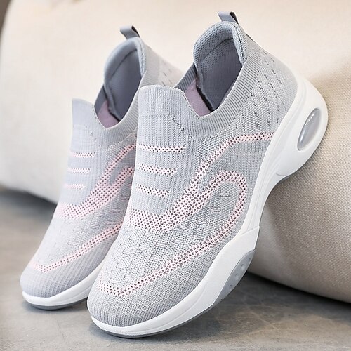 

Per donna Scarpe da ginnastica Slip-On Scarpe comfort Scarpe Flyknit Sneakers con plateau Esterno Giornaliero Zeppa Informale Corsa Retato Mocassino Color Block Nero Rosa Viola