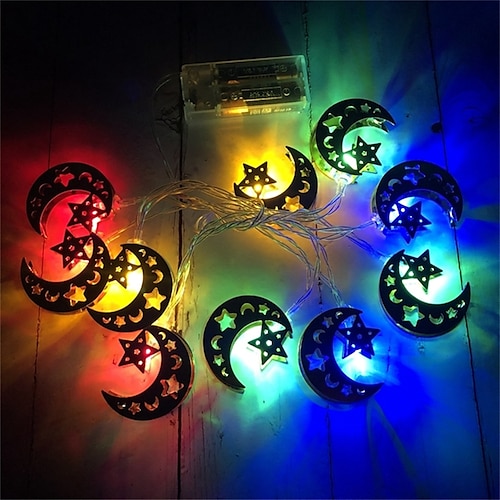 

luces de decoración de ramadán con batería 3m 20leds linterna luces de cadena led ramadan kareem decoración eid mubarak regalo al-fitr eid festival suministros para fiestas