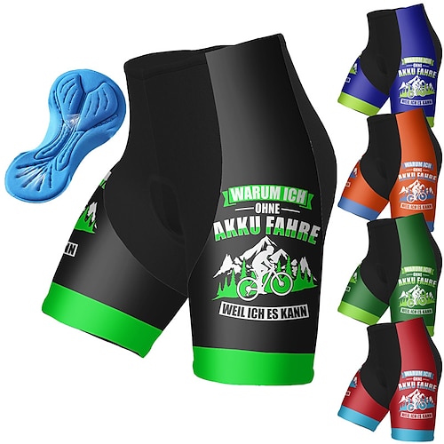 

21Grams Herre Sykkelshorts Sykkel Fôrede shorts Bunner Fjellsykling Veisykling sport Grafisk 3D Pute Sykling Pustende Fukttransport Svart Rosa Spandex Klær Sykkelklær