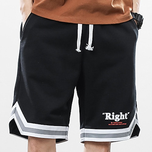 

Herre Aktiv shorts Shorts Basketballshorts Casual shorts Lomme Snorer Elastisk midje Bokstaver Komfort Pustende Kort utendørs Daglig Ferie Sport Stilfull Svart Grønn