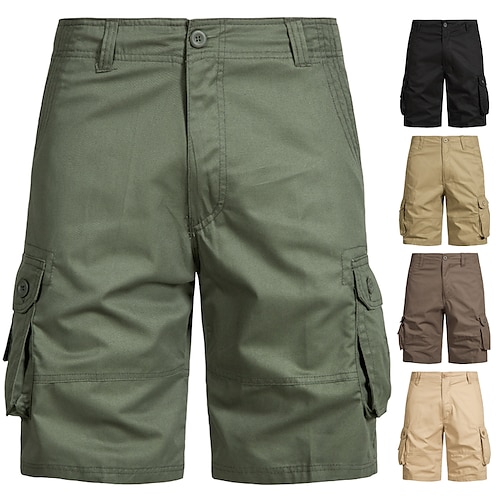 

Herre Shorts med lommer kinesisk Arbejdsbukser Sommer shorts Faldskærmsbukser Lomme Multi lomme Højdestigning Ensfarvet Påførelig Udendørs Knælængde udendørs Afslappet Klassisk Chino Sort Gul Høj