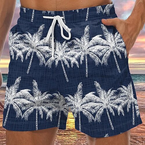 

Per uomo Boxer da surf Pantaloncini da mare Boxer da mare Pantaloncini estivi Pantaloncini da spiaggia A cordoncino con fodera in rete Vita elastica Albero di cocco Stampe astratte Asciugatura rapida