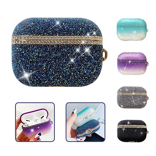 

Coque Pour AirPods Pro AirPods Pro 2nd Generation AirPods 3 2 1 Frais Strass Plaqué Flexible Cristal / Stras Polycarbonate Cas de casque