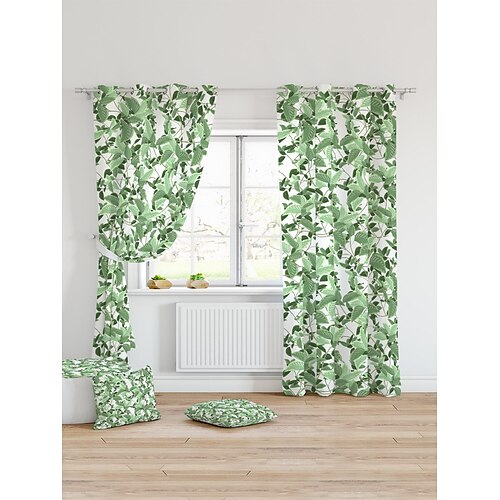 Floral Curtain Panels Grommet/Eyelet Curtain Drapes For Living Room  Bedroom, Farmhouse Curtain for Kitchen Balcony Door Window Treatments Room  Darkening 2023 - US $