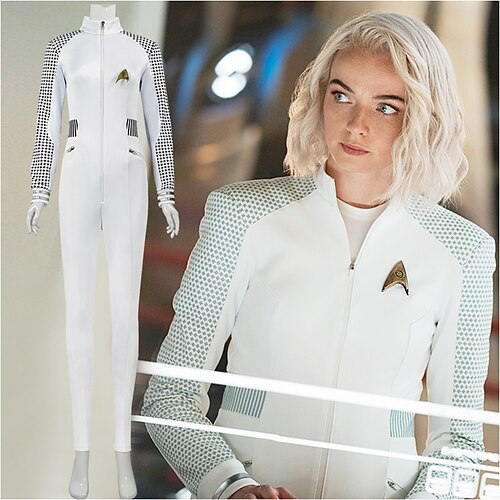 

Jornada nas Estrelas Picard 3 Mais Fantasias Traje Cosplay Homens Cosplay filme Casual Diário Branco Collant / Pijama Macacão Poliéster