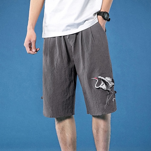 

Herren Shorts Kurze Hosen Sommer-Shorts Strandshorts Kurze Hosen Tasche Kordelzug Elastische Taille Graphic Tier Komfort Atmungsaktiv Knielänge Outdoor Täglich Strassenmode Ethnischer Stil