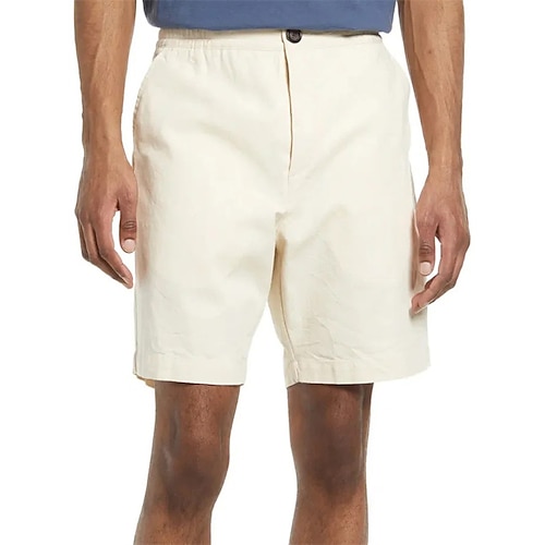 

Hombre Pantalón corto Pantalones cortos de lino Pantalones cortos de verano Pantalones cortos de playa Pantalones cortos plisados Plano Transpirable Suave Corto Casual Diario Festivos Mezcla Lino