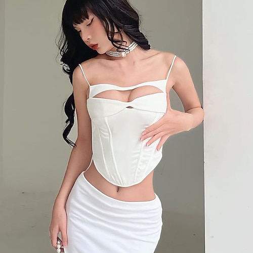 

Krydrede piger Y2K År 2000 Korset Dame Japansk Cosplay Kostumer Sort / Hvid