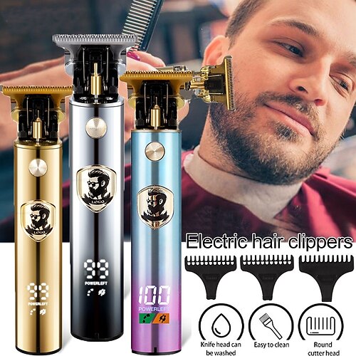 

hot udsalg ny elektrisk hårklipper usb genopladelig 0mm barbermaskine skægtrimmer professionel mænd hårklippemaskine barbershop