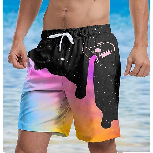 

Per uomo Boxer da surf Leggero Asciugatura rapida Boxer da surf Surf Spiaggia A quadri Gradiente Con stampe Primavera Estate