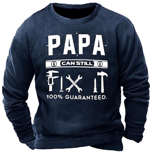 

Herre Sweatshirt bluse Sort Navyblå Rund hals Bogstaver Grafiske tryk Trykt mønster Daglig Sport Ferie 3D-udskrivning Basale Gade Designer Forår & Vinter Tøj Hættetrøjer Sweatshirts