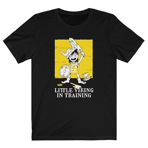 

Vikinger Krigere T-skjorte Animé Klassisk Gate stil T-Trøye Til Herre Dame Unisex Voksne Varmstempling 100% Polyester Fritid / hverdag