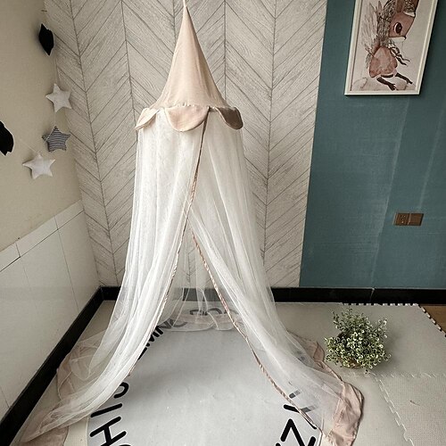 

Modern Simple Crib Portable White Thickened Universal Dustproof Children's Simple Princess Mosquito Net Without Bracket