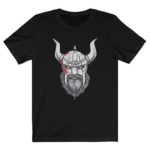 

Vikings Guerriers Manches Ajustées Animé Classique Style de rue Tee-shirt Pour Homme Femme Unisexe Adulte Estampage à chaud 100 % Polyester Casual Quotidien