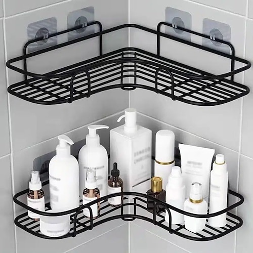 

Bathroom Shelf, Shower Caddy Rack, Bathroom Kitchen No Punching Triangle Storage Rack, Bathroom Accessories