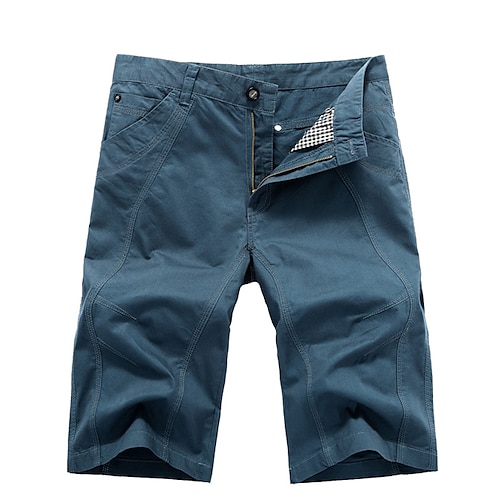 

Herren Cargo Shorts Kurze Hosen Shorts Kurze Hosen Multi Pocket Glatt Komfort Knielänge Outdoor Täglich Ausgehen 100% Baumwolle Modisch Strassenmode Armeegrün Himmelblau