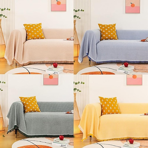 

housse de canapé boho canapé couverture jeter serviette pour canapé sectionnel fauteuil causeuse 4 ou 4 ou 3 places l forme anti-rayures chat lavable