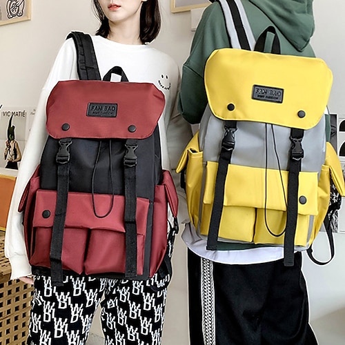 

Backpack Men's Simple Large Capacity Travel Backpack Women's Leisure Japanese Junior High School Students' Schoolbag