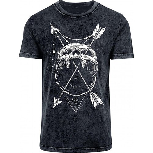 

Herre T-shirt Grafiske T-shirts 100% bomuldssyre-vaskeskjorte Grafisk Dødningehoveder Rund hals Varm Stempling Dagligdagstøj Ferierejse Kortærmet Trykt mønster Tøj 100 % bomuld Sport Designer