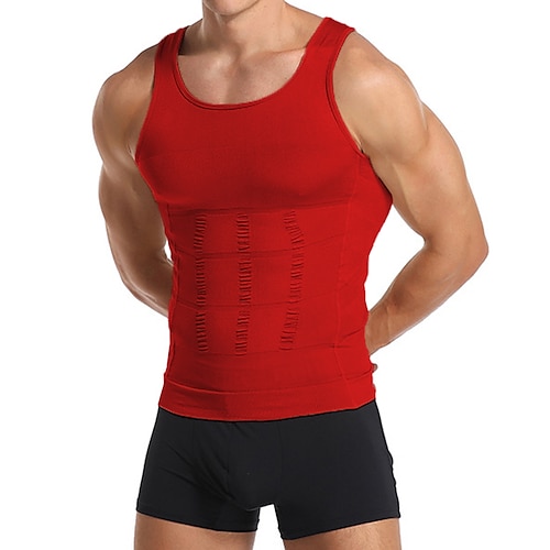 Mens Athletic Tank Top - Slimming Body Shaper Tank Top, Abs Abdomen Slim  Vest(s-xxl)