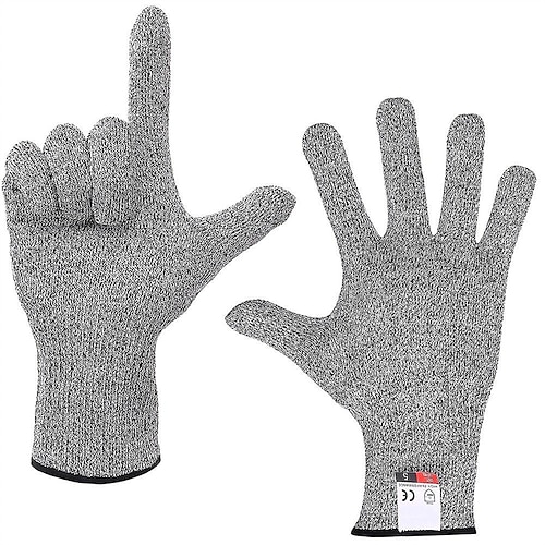 

2 pièces gants anti-coupure à 13 aiguilles gants anti-coupure de grade 5 gants de cerf-volant gants anti-coupure de grade 5