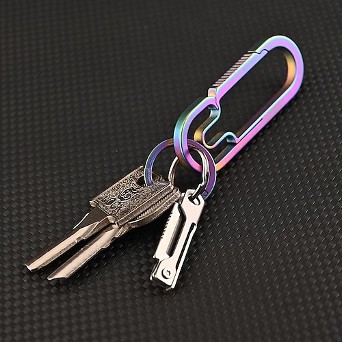 S/L Titanium Alloy Mini Keychain Accessories Small Key Ring Waist Buckle  Multifunctional Outdoor EDC Tool