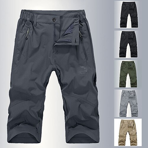 

Per uomo Pantaloncini modello cargo pantaloncini capri Multi tasca Gamba dritta Tinta unita Comfort Indossabile Polpaccio Esterno Giornaliero Sportivo Moda Verde militare Nero